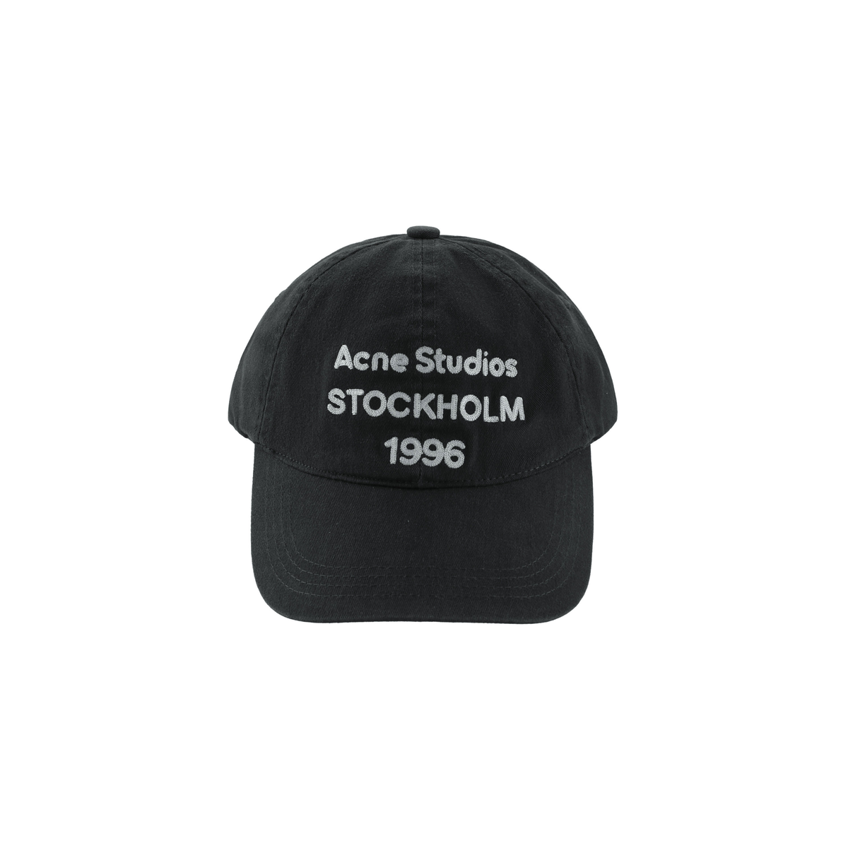 Acne Studios Distressed 1996 Logo Baseball Cap – Black