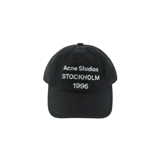 Acne Studios Distressed 1996 Logo Baseball Cap – Black