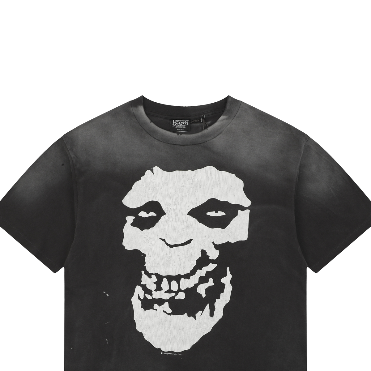 Saint Michael Skull Ape-Head Print Short-Sleeve T-Shirt