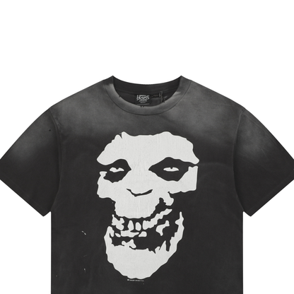Saint Michael Skull Ape-Head Print Short-Sleeve T-Shirt