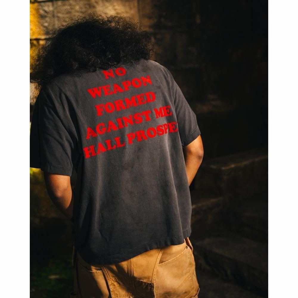 Saint Michael Irregular Lettering and Pocket Print Short-Sleeve T-Shirt