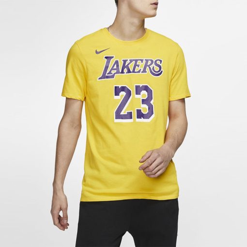 Nike Dri-FIT Los Angeles Lakers LeBron James Short-Sleeve Jersey, Yellow