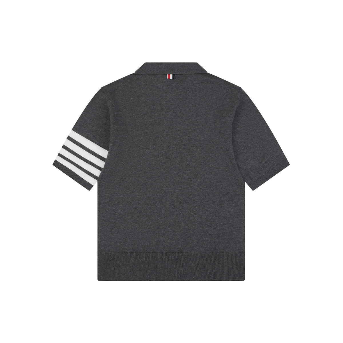 Thom Browne 5-Button Short-Sleeve Polo | Tennis Racket Motif