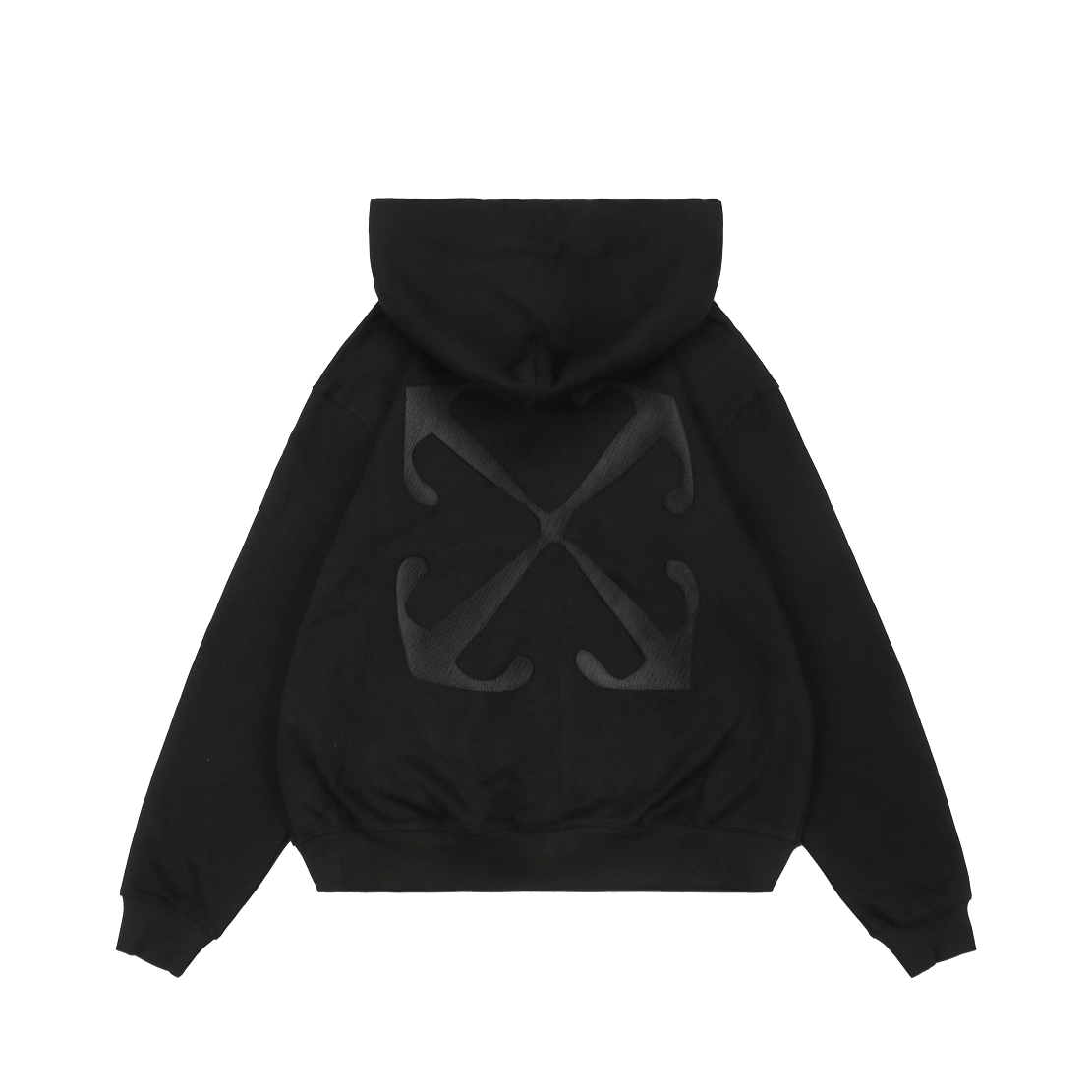 Off-White Tonal Anchor & Arrow Embroidery Hoodie