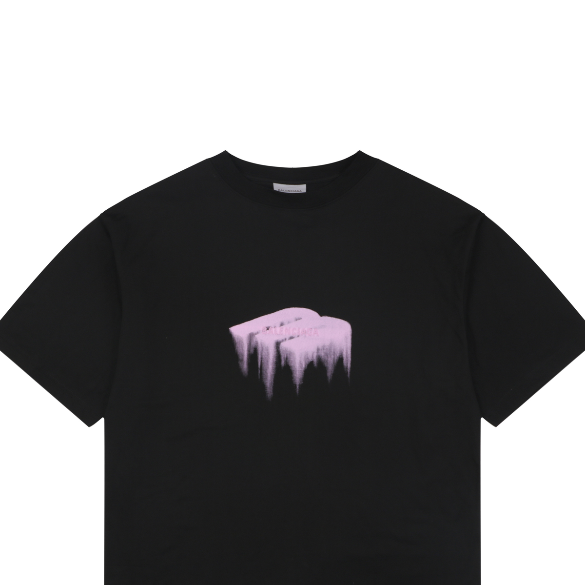 Balenciaga SS26 Wet Brush Logo Oversized T-Shirt – Men's Black