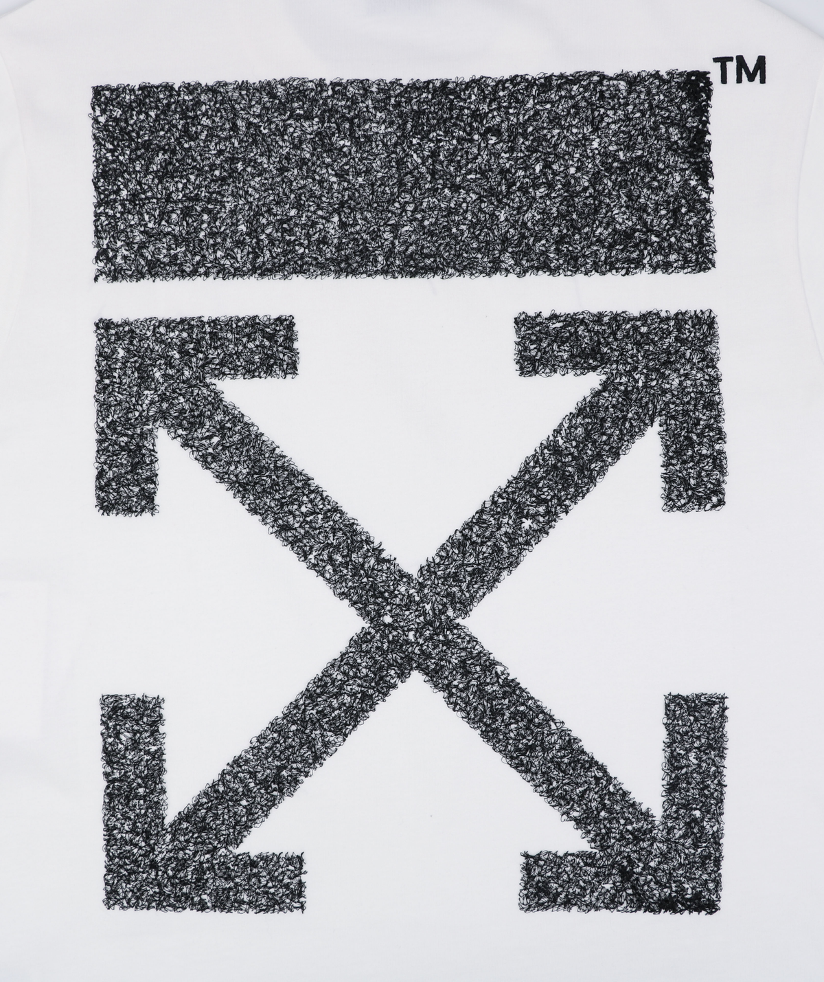 Off-White Free-Form Arrow Embroidery Short-Sleeve T-Shirt - White
