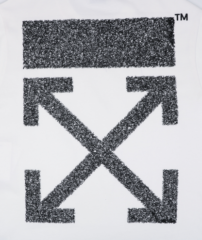 Off-White Free-Form Arrow Embroidery Short-Sleeve T-Shirt - White