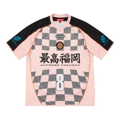 Supreme SS26 Checkerboard Soccer Jersey – Pink