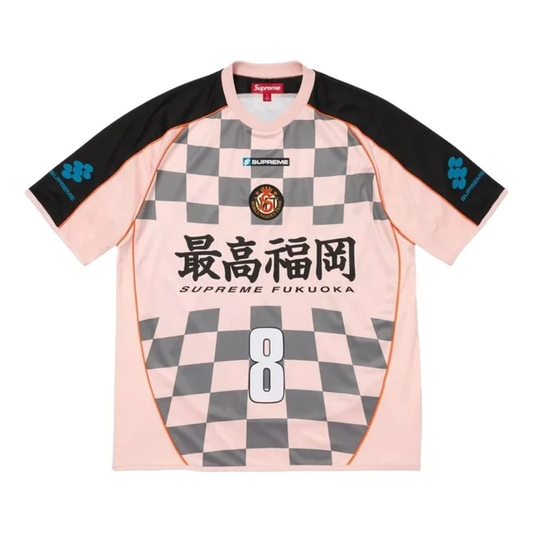 Supreme SS26 Checkerboard Soccer Jersey – Pink