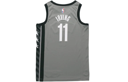 Jordan Brand  Brooklyn Nets #11 Kyrie Irving Swingman Jersey – Grey | 2020-21 Statement Edition