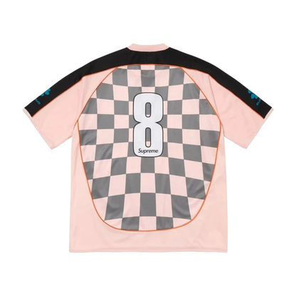 Supreme SS26 Checkerboard Soccer Jersey – Pink