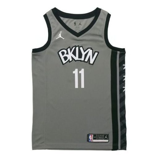 Jordan Brand  Brooklyn Nets #11 Kyrie Irving Swingman Jersey – Grey | 2020-21 Statement Edition