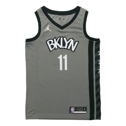 Jordan Brand  Brooklyn Nets #11 Kyrie Irving Swingman Jersey – Grey | 2020-21 Statement Edition