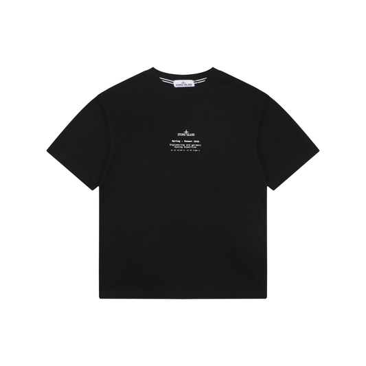 Stone Island Mottled Compass Logo Print T-Shirt | Black