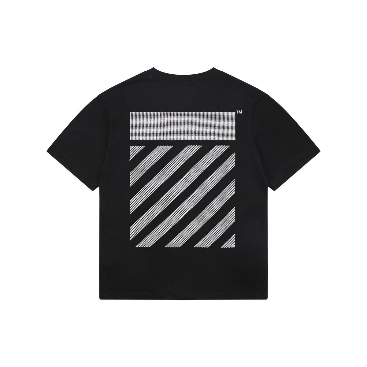 Off-White Beaded Line T-Shirt | Black Short-Sleeve