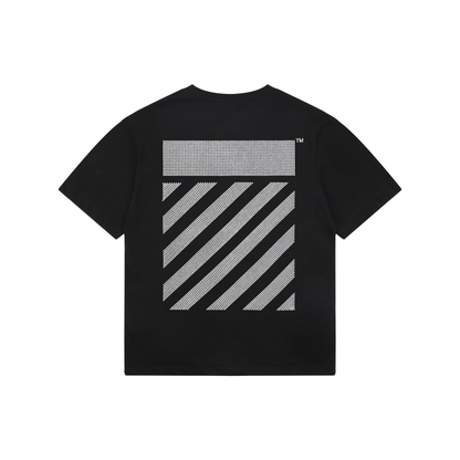 Off-White Beaded Line T-Shirt | Black Short-Sleeve