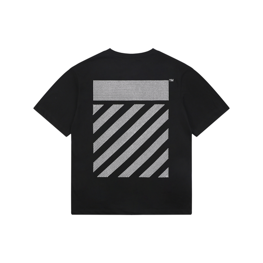 Off-White Beaded Line T-Shirt | Black Short-Sleeve