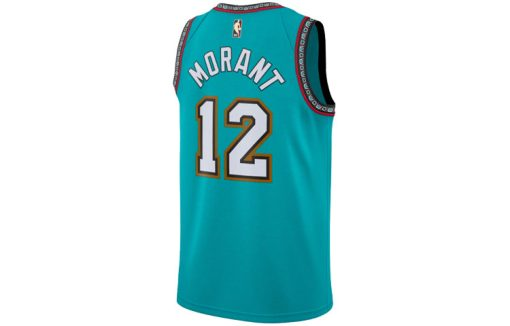 Nike Memphis Grizzlies Morant No. 12 SW Fan Edition Retro Classic Version Jersey - Green