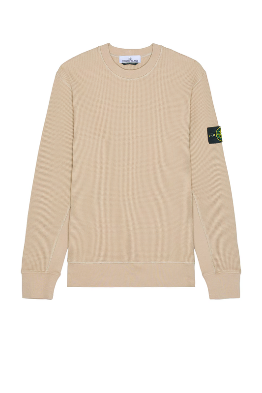 Stone Island Waffle Crew Neck Sweatshirt | Nude