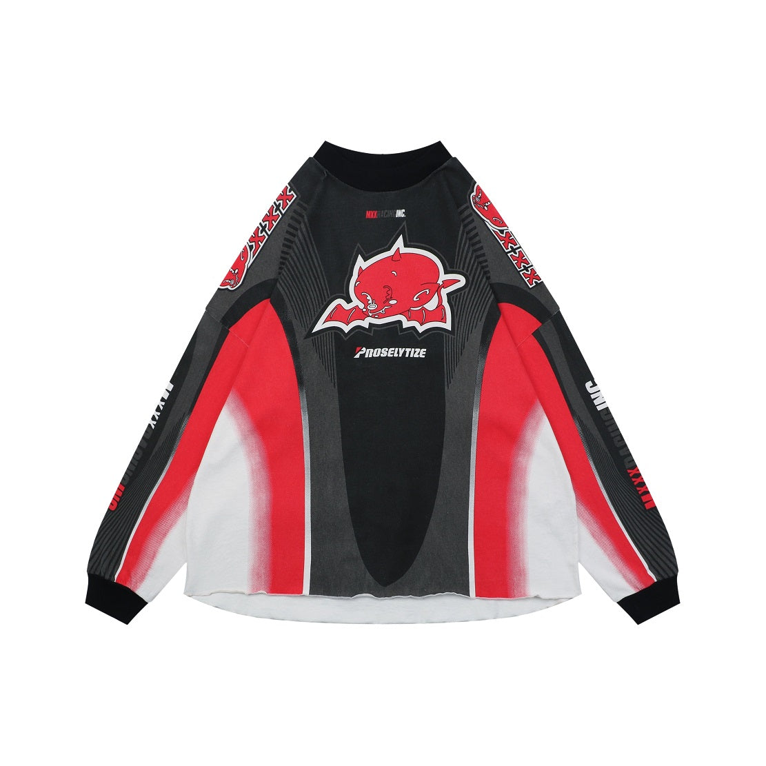 Saint Michael FW25 “Little Devil/Angel” Racing Print Long-Sleeve T-Shirt