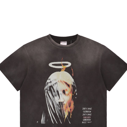 Saint Michael SS25 Angel Veil Madonna Print T-Shirt
