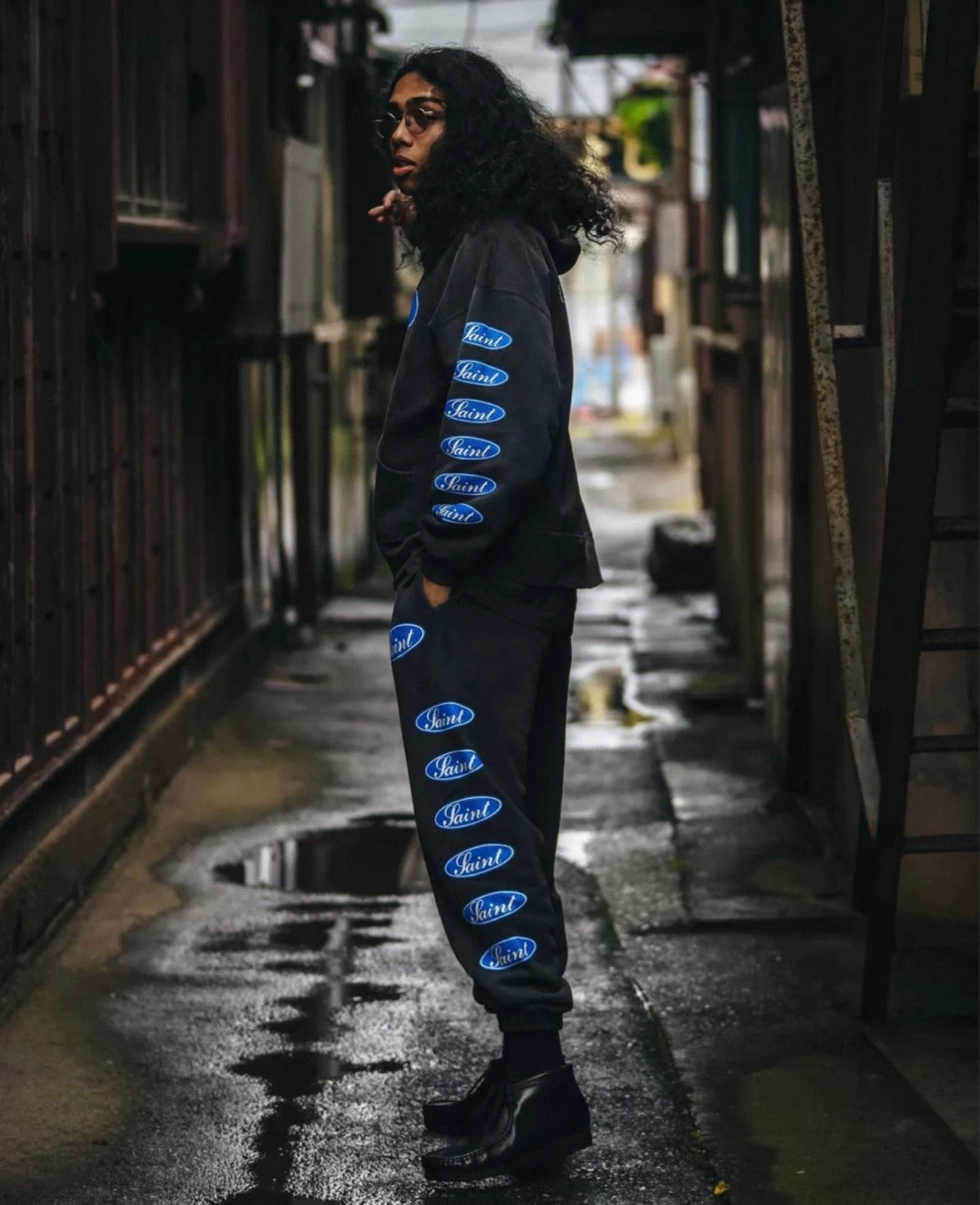 Saint Michael Blue Label Bullet-Hole Print Trousers