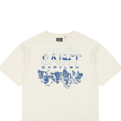 Saint Michael Wolf Pack Print Short-Sleeve T-Shirt