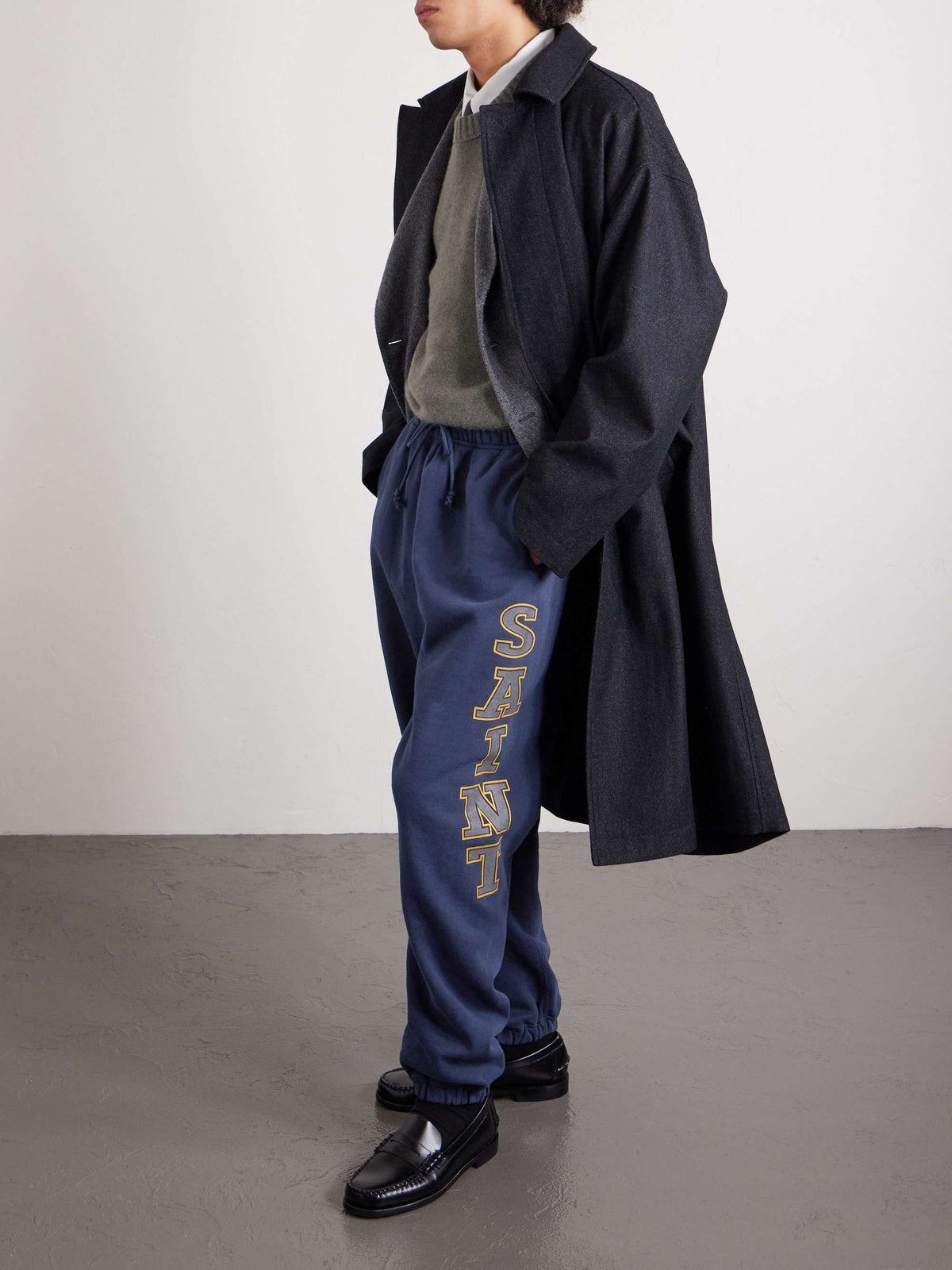 Saint Michael Reflective Angel Logo Print Trousers