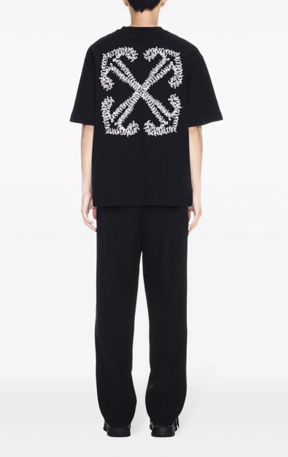 Off-White Wavy Anchor Arrow Embroidery T-Shirt | Short-Sleeve