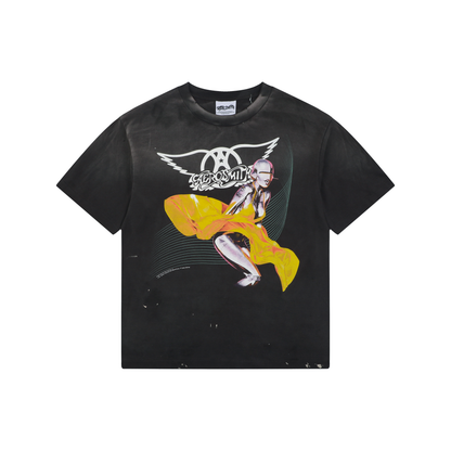 Saint Michael Yellow Dress Mechanical Marilyn Print Short-Sleeve T-Shirt