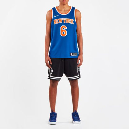 Nike New York Knicks No. 6 Icon Edition Swingman Jersey | Blue