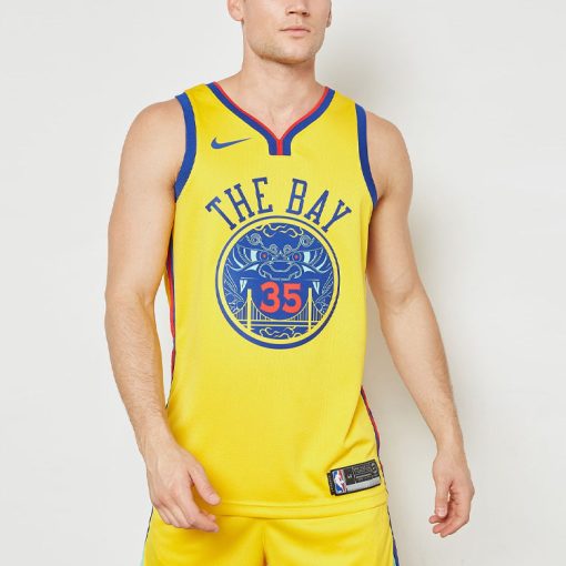 Nike Kevin Durant Golden State Warriors City Edition Swingman Basketball Jersey - Yellow