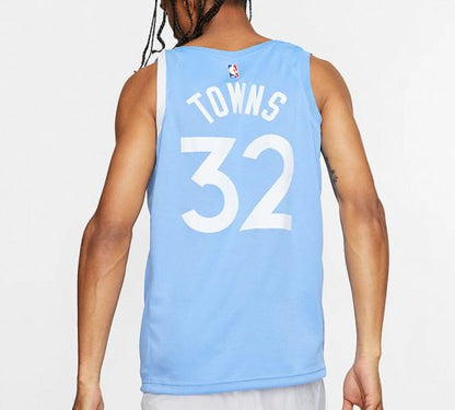 Nike Minnesota Timberwolves Downs 3 2 City Version Jersey | Sky Blue