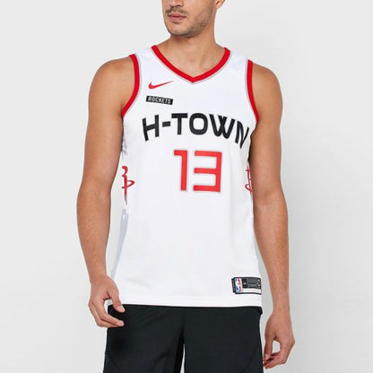 Nike Houston Rockets Harden No. 13 SW Basketball Jersey | White