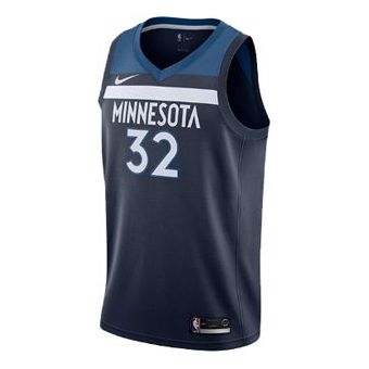 Nike Towns Timberwolves No. 32 Fan Edition Jersey - Navy Blue