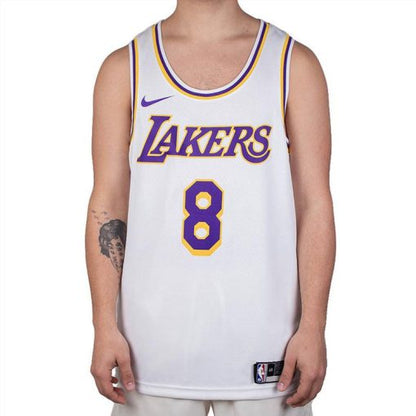 Nike Los Angeles Lakers No. 8 SW Fan Edition Basketball Jersey Vest | Home White
