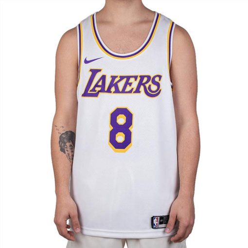Nike Los Angeles Lakers No. 8 SW Fan Edition Basketball Jersey Vest | Home White