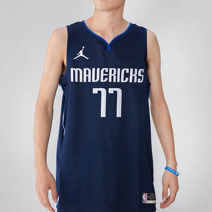 Nike Dallas Mavericks Doncic No. 77 Navy Blue 20–21 SW Fan Edition Basketball Jersey