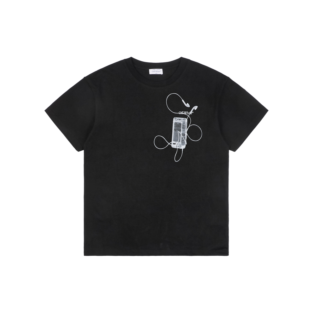 Off-White Digital Headphones Arrow Print T-Shirt | Black Short-Sleeve