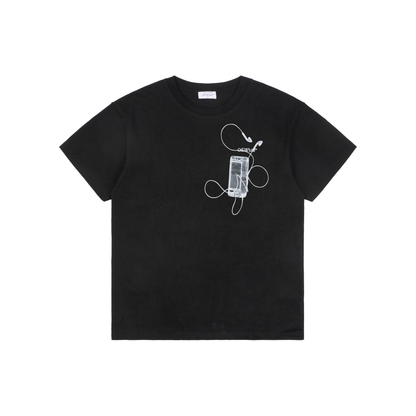 Off-White Digital Headphones Arrow Print T-Shirt | Black Short-Sleeve