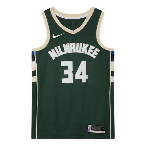 Nike Milwaukee Bucks No. 34 Swingman Jersey - Green
