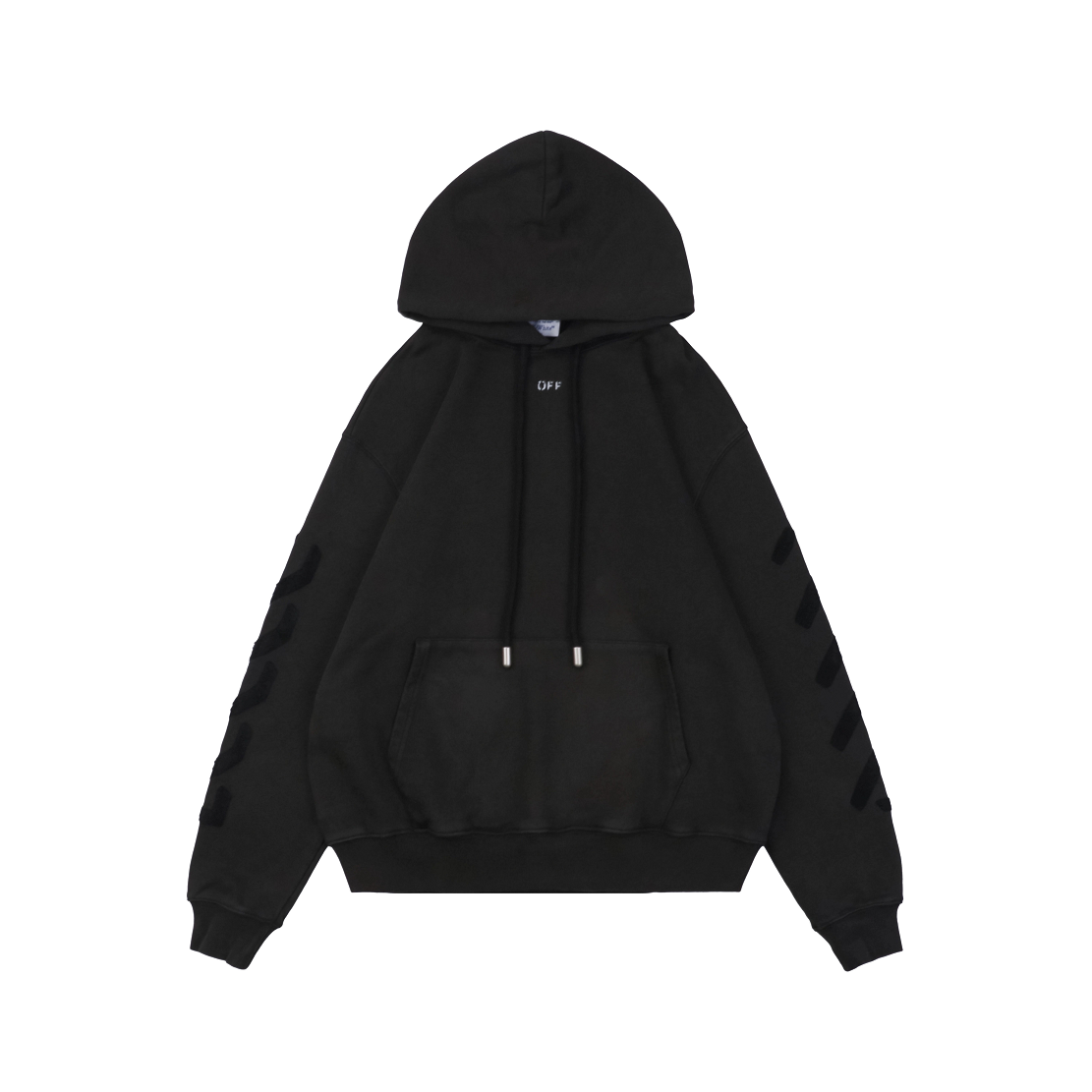 Off-White Saint Matthew & Angel Caravaggio Print Hoodie – Black | Baroque Art Tonal Graphic Oversized Sweatshirt