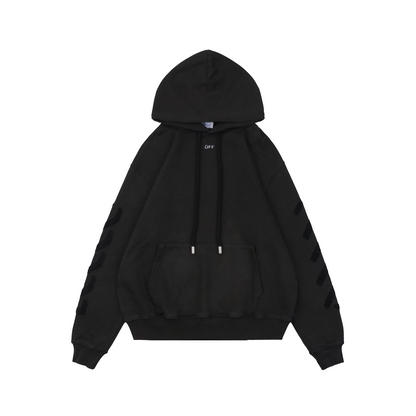 Off-White Saint Matthew & Angel Caravaggio Print Hoodie – Black | Baroque Art Tonal Graphic Oversized Sweatshirt