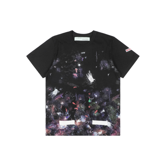 Off-White Starry Sky Fireworks Splatter-Paint Arrow Print Short-Sleeve T-Shirt
