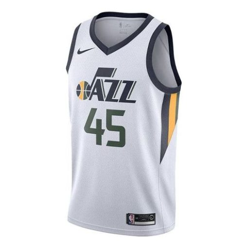 Nike Utah Jazz 4 No. 5 SW Fan Edition Basketball Jersey Vest - White/Green