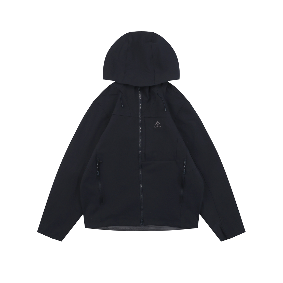 Kailas Outdoor Softshell Hooded Jacket – Black | Windproof Stretch Fleece-Lined Hiking Jacket