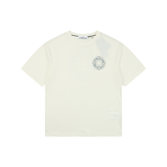 Stone Island Circle Star Logo Print Short-Sleeve T-Shirt