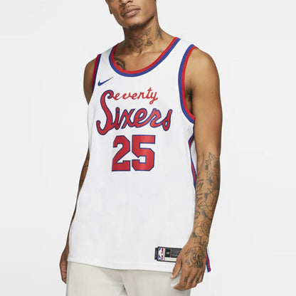 Nike Philadelphia 76ers Simmons #2 White Throwback Swingman Jersey