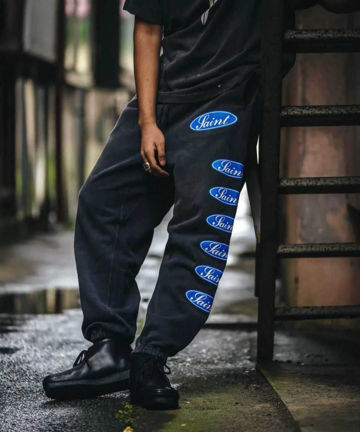 Saint Michael Blue Label Bullet-Hole Print Trousers