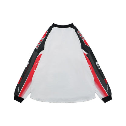Saint Michael FW25 “Little Devil/Angel” Racing Print Long-Sleeve T-Shirt